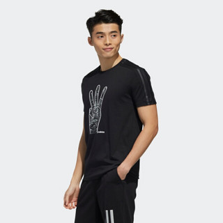 adidas NEO M FAV T ARTIST4 男子运动T恤 DW8188 黑色 XXL