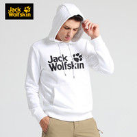 JackWolfskin狼爪官方卫衣男20秋冬新款户外运动舒适保暖反面拉绒连帽套头衫5720091 5720091-5018/本白色 XS 170/92A