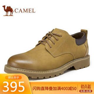 骆驼（CAMEL） 工装鞋低帮马丁靴休闲商务正装皮鞋 A032063100 黄棕 43