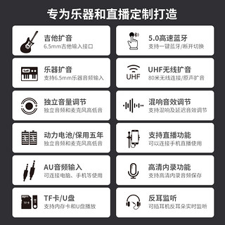 十度A8舞台级乐器演凑户外便携音箱街头弹唱电吉他重低音直播音响