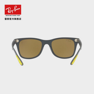 RayBan 雷朋太阳镜法拉利系列康目色偏光驾驶司机镜护目镜RB4195MF F6086B 黑色镜框黄色偏光镜面康目色 【定制单拍不发，镜片需另拍】尺寸52