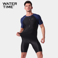 watertime哇咚 潜水服 男 水母衣潜水泳衣防晒泳衣浮潜冲浪连体速干防晒 黑蓝色 L