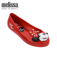 melissa梅丽莎2020春夏新品迪士尼米妮合作款低跟中童单鞋 粉色 内长22.5cm