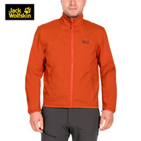 JackWolfskin/狼爪官方男装秋冬新品户外休闲夹克防风不易沾水软壳衣外套1304141 1304141-3023/奇迹橙 XL