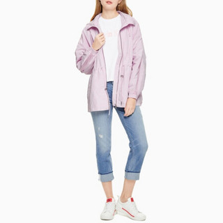 CK JEANS 2020春夏款 女装连帽休闲单夹克J213653 TA1-粉色 M