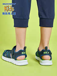 SKECHERS 斯凯奇 Skechers斯凯奇2020春夏新款男童包头护脚魔术贴休闲凉鞋400041L