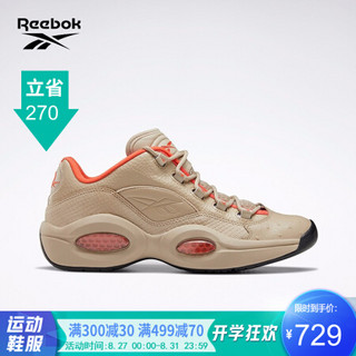 Reebok锐步 运动经典QUESTION LOW男女低帮休闲鞋EF3151 EF3151_米色/橙色 39