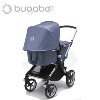 BUGABOO FOX 婴儿推车 舒适全能型 高景观婴儿车 银架黑篷黑布组黑把黑轮[时尚款]