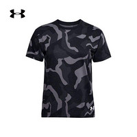 安德玛官方UA Denali女子运动印花短袖T恤Under Armour1356303 黑色001 XS