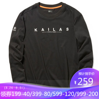 男款旅行文化长袖T恤 KG207123 KAILAS黑 M