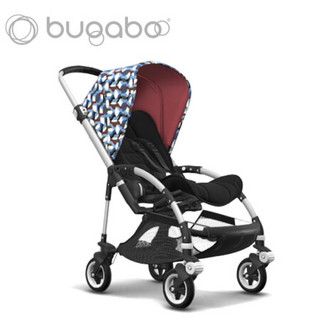 BUGABOO BEE5 博格步轻便双向 一体折叠 可坐可躺婴儿推车 银架冷色篷 黑篷黑座黑把黑轮