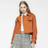 Vero Moda 319117515 女款双排扣气质短款外套风衣