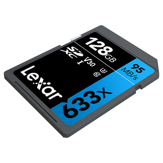 lexar雷克沙sd卡128g  数码相机内存卡 SDXC高速95m 4K U3摄像机存储卡128g 佳能尼康索尼微单反相机sd卡128g