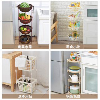 塑料蔬菜水果厨房置物架收纳筐落地多层储物用品用具3放菜篮架子4