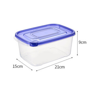 龙士达（LONGSTAR）塑料保鲜盒冷藏冰箱收纳盒  透明长方形食品密封盒 1500ml *2  LJ-0359