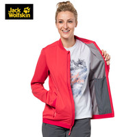 Jack Wolfskin狼爪官方女士外套秋冬新品户外防风防溅水休闲舒适软壳衣1305291 1305291-2058/牡丹红 XS 160/84A