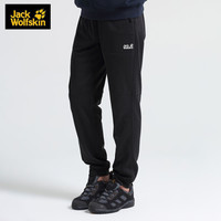 JackWolfskin狼爪官方长裤男20秋冬新款户外休闲保暖可调节松紧腰头运动风长裤5520371 5520371-6000/黑色 S 175/86A