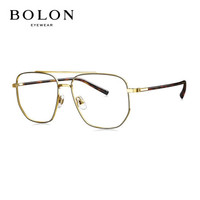 BOLON暴龙眼镜2020光学镜近视眼镜架王俊凯同款眼镜框BJ7150 B20-金色面画深啡