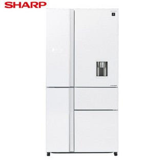 夏普(SHARP)657升变频多门冰箱 风冷无霜大容量 PCI净离子群主动净化SJ-DX80F-WH 泰国原装进口 冰川白