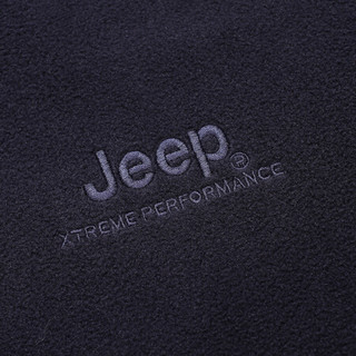 Jeep户外抓绒衣男士摇粒绒开衫外套加厚保暖冲锋衣内胆抓绒上衣 4296 藏青色 XL