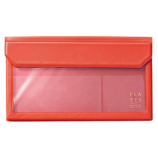 KING JIM 锦宫 FLATTY系列 5362 透明文件袋 红色 单个装