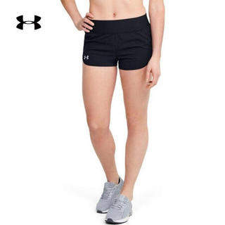 安德玛官方UA Speedpocket女子运动短裤Under Armour1323872 黑色001 S