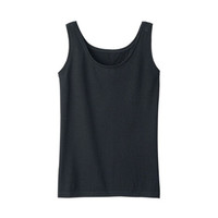 无印良品 MUJI 女式 羊毛 背心 打底 黑色 L