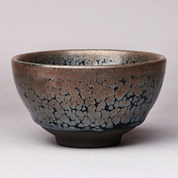 隐庐 蔡炳盛大师出品 建盏作品火凤凰手工香炉束口茶盏建阳手工功夫主人杯茶具精品茶杯子专卖送礼佳品 敛口油滴