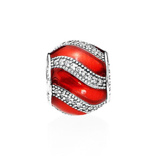 pandora潘多拉手链串饰红色丝带球串珠791991en07七夕礼物女友礼物