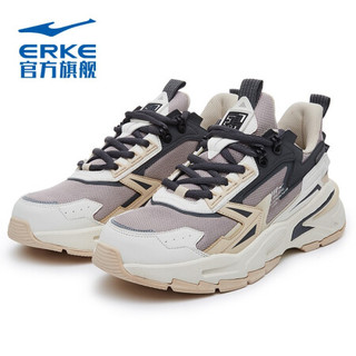 【浔系列 刑天】鸿星尔克运动鞋2020秋季上新男子缓震型跑鞋时尚撞色中国风休闲运动鞋耐磨防滑男鞋 沙赭色/碳灰 39