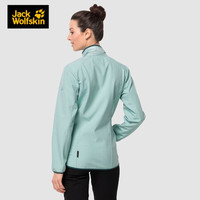 Jack Wolfskin/狼爪官方女装夹克秋冬新品户外防风不易沾水薄绒软壳外套1306221 1306221-4108/尘绿色 S  165/88A