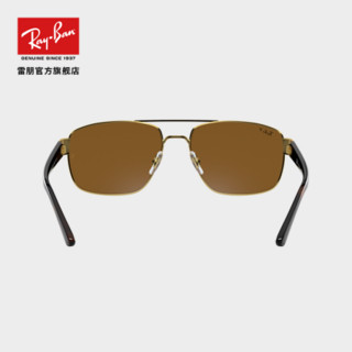 RayBan雷朋2020新品多边形大框时尚炫酷偏光开车专用墨镜0RB3663 深棕色 尺寸60