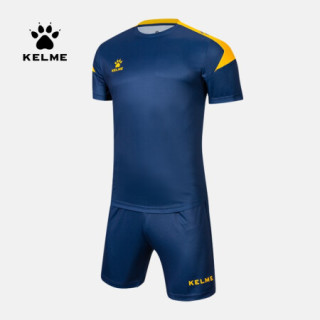 KELME卡尔美 男士足球服训练撞色比寒组队服支持团购定制 深蓝色 S