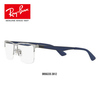 RayBan 雷朋光学镜架男款半框时尚近视镜框0RX6335可定制 3012银色镜框 【定制单拍不发，镜片需另拍】尺寸56