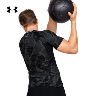 安德玛官方UA HeatGear男子运动紧身衣Under Armour1345722 黑色002 XL