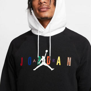 耐克Nike Jordan卫衣男士连帽运动衫套头衫CD5749 Blk/Wht XL