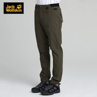 Jack Wolfskin狼爪官方男裤秋冬新品户外防晒弹力吸湿干爽舒适修身冲锋裤长裤5520031 5520031-5100/深苔绿 50  180/90A