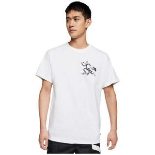 NIKE 耐克 男子运动短袖T恤卡通图案圆领棉质舒适9366610 White/Black 2XL