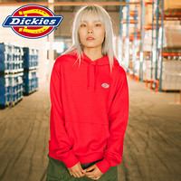 Dickies 情侣款袖口logo徽章连帽卫衣 卫衣男 连帽 情侣卫衣DK007062 红色 XS