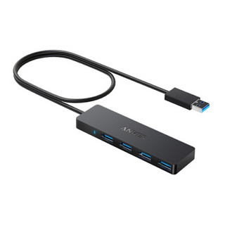 Anker 安克  Anker USB3.0分线器 高速4口HUB扩展坞集线器 电脑笔记本台式机一拖四多接口转换器延长线 4口同用60cm