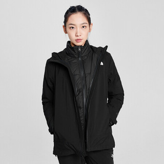 TheNorthFace北面三合一冲锋衣外套女户外防水保暖上新|4NAH JK3/黑色 L