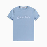 Calvin Klein 卡尔文·克莱 女士圆领短袖T恤 J213202 蓝色 M