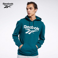 Reebok锐步男子连帽卫衣CL F VECTOR HOODIE时尚休闲套头衫FJ3280 FK2665_绿色 A/S