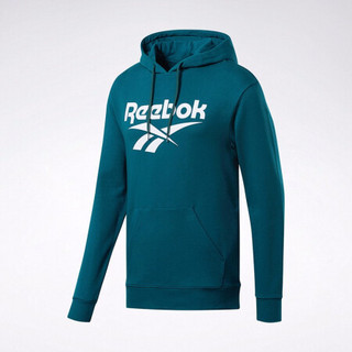 Reebok锐步男子连帽卫衣CL F VECTOR HOODIE时尚休闲套头衫FJ3280 FK2665_绿色 A/S