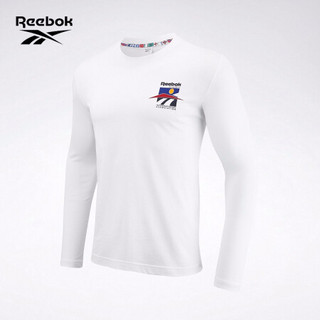 Reebok锐步 运动经典CL INTL SPORT LS TEE男女长袖T恤FJ3263 FK2630_白色 A/S