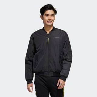 阿迪达斯官网adidas neo 男装冬季运动棉服FP7386 黑色/黄 A/XL(185/104A)