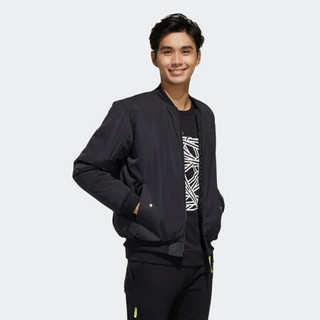 阿迪达斯官网adidas neo 男装冬季运动棉服FP7386 黑色/黄 A/XL(185/104A)