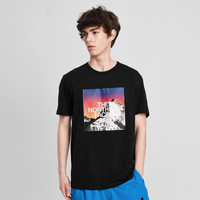TheNorthFace北面短袖T恤情侣款户外舒适透气上新|4NDF JK3/黑色 S