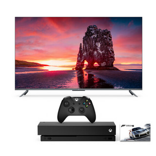 小米电视5 65英寸 4K超清全面屏电视 + 微软Xbox One X 1TB Forza7 电视游戏机套装