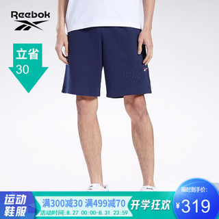 Reebok锐步 运动经典CL PVT EMB SWT ST男女夏季短裤五分裤 GJ3663_藏青色 A/S